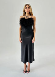 Satin Feather Dress