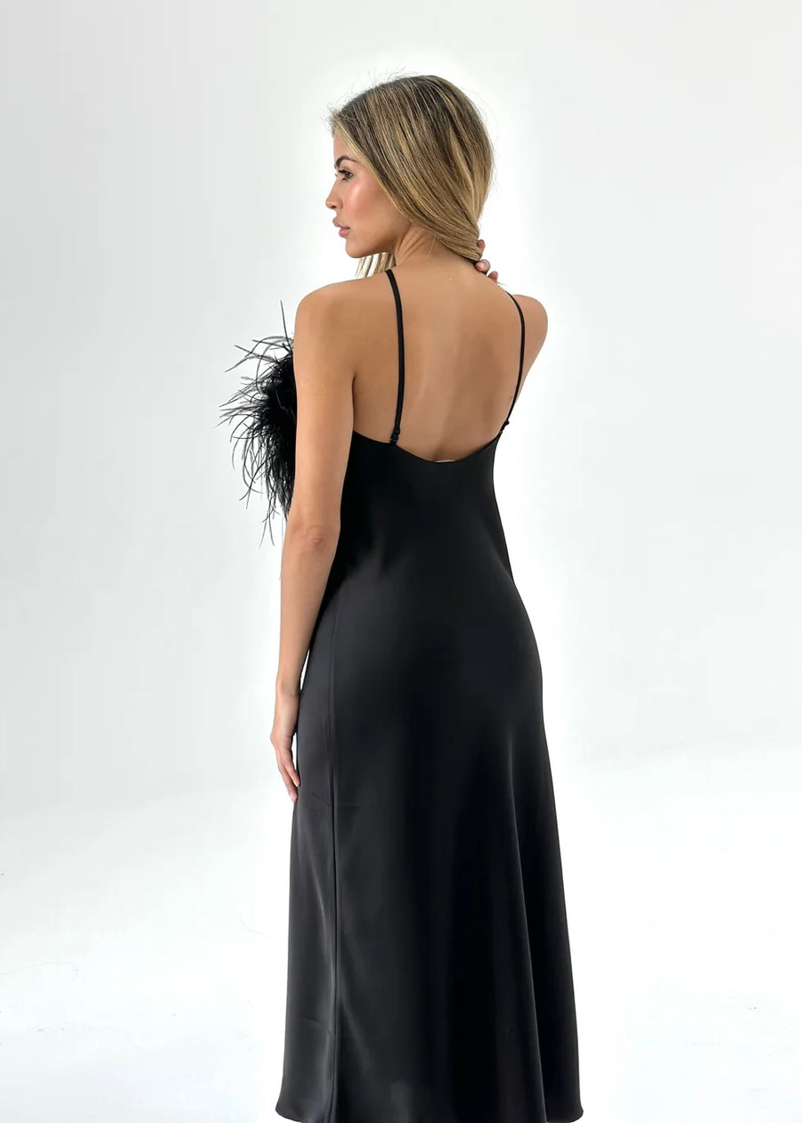 Satin Feather Dress