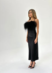 Satin Feather Dress